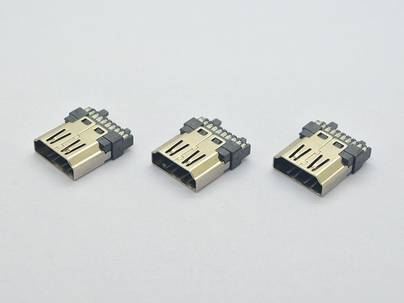 HDMI A母 自動(dòng)焊加錫2.4mm 鐵殼