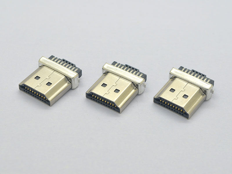 HDMI A公 焊線(xiàn)式 焊腳寬度13.20 鐵殼