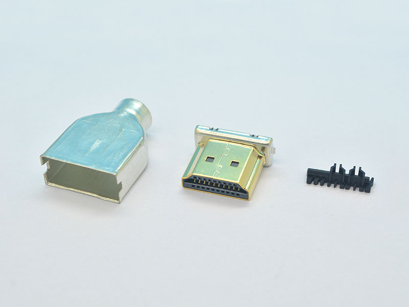 HDMI Category 3 Connectors焊線式公頭 帶一體式馬口鐵款 HDMI Category 3 Connectors焊線式公頭 帶一體式馬口鐵款