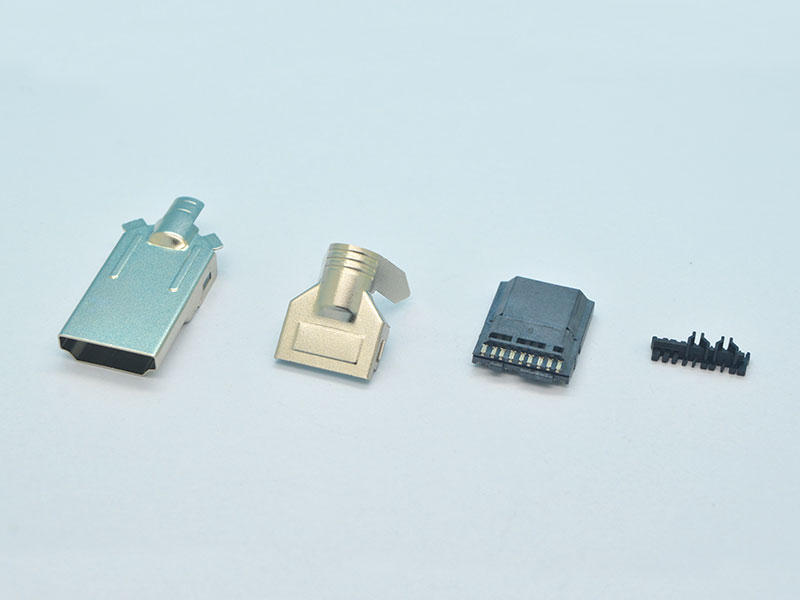 HDMI  Category 3 Connectors公頭焊線式 帶鉚爪馬口鐵款
